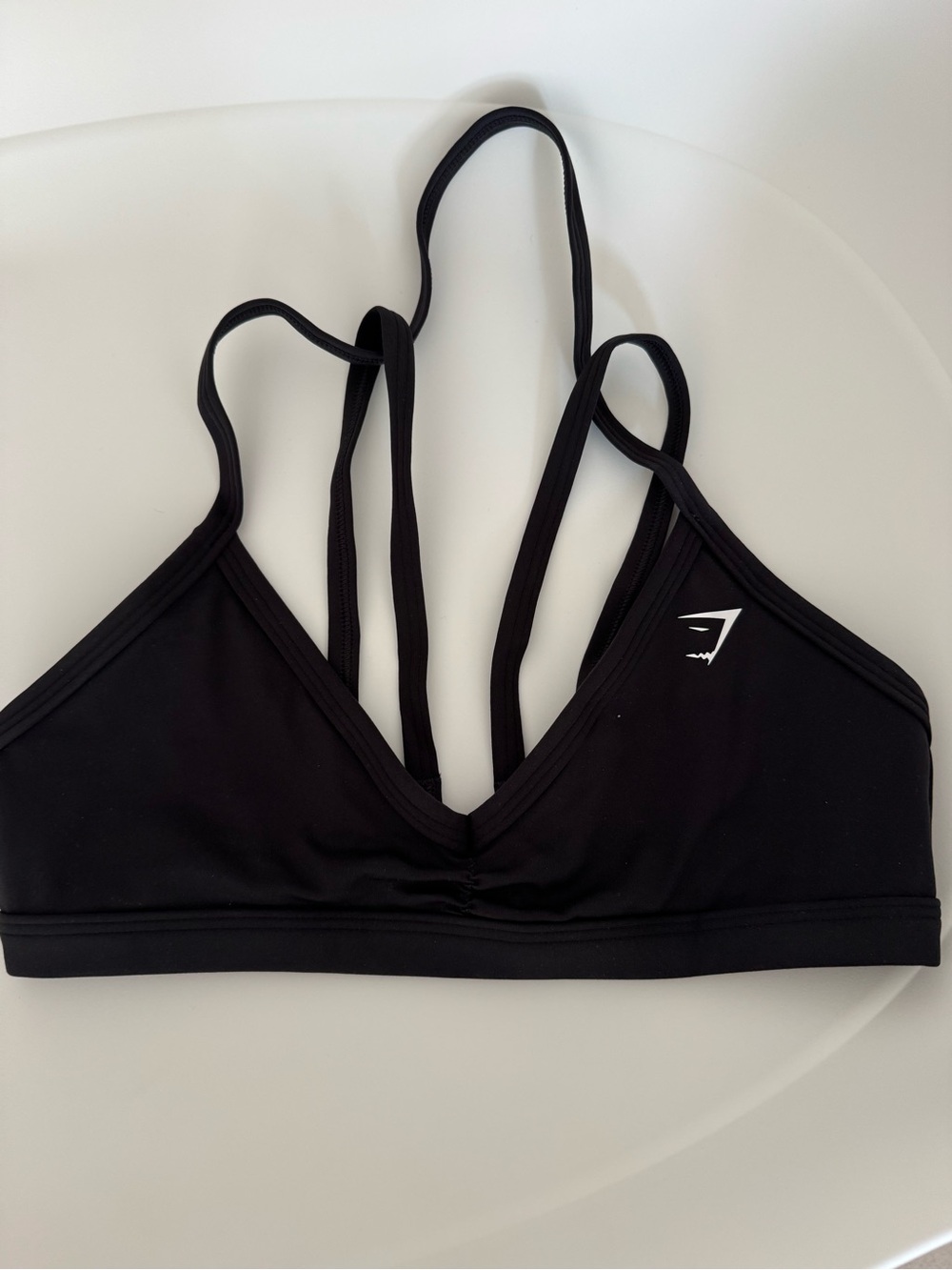 Gymshark Black Strappy V-Neck Sports Bra